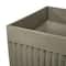Glitzhome® 23" Eco-Friendly Oversized Faux Concrete Square Fluted Pot Planters, 2ct.